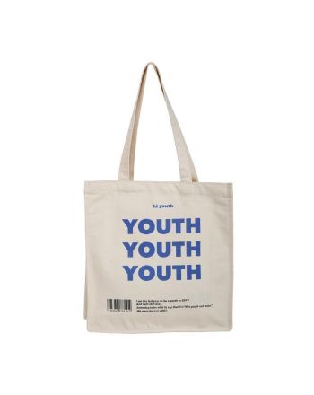 YOUTH Letters Print Shoulder Bag